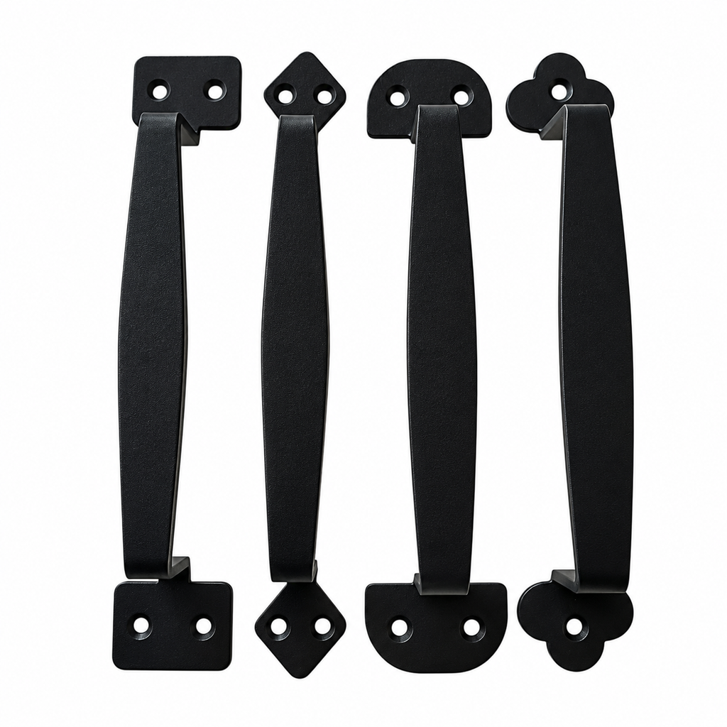 Zümrüt model sürgü kapı sistemi için siyah dekoratif kulp seti